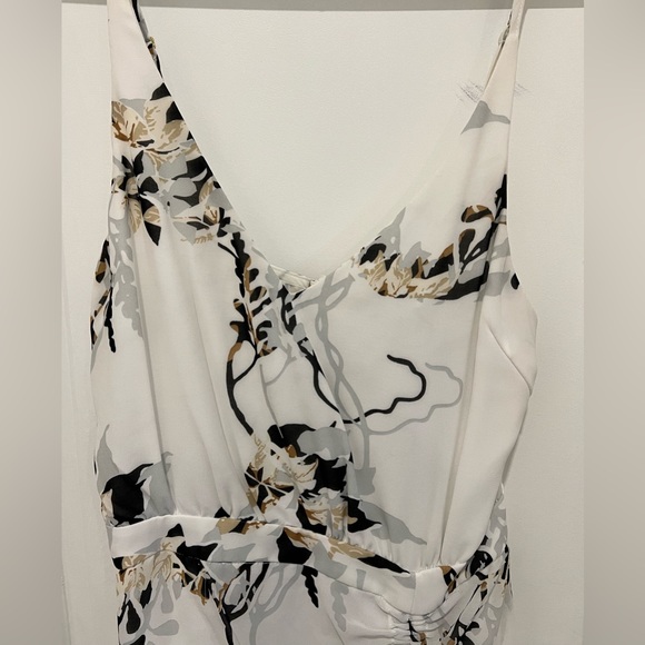 Shona Joy size 2 white floral synched maxi dress - Picture 3 of 5